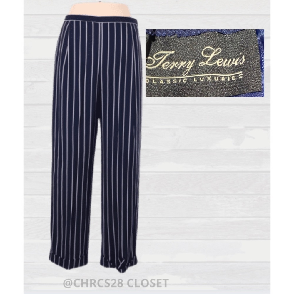 Terry Lewis Blue pinstripe Classic Luxuries Pants